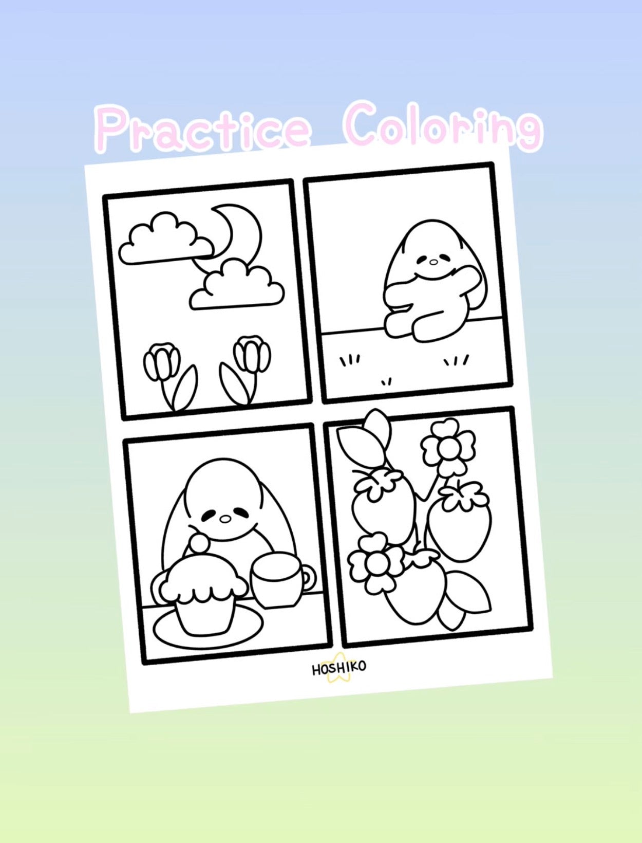Practice coloring page
