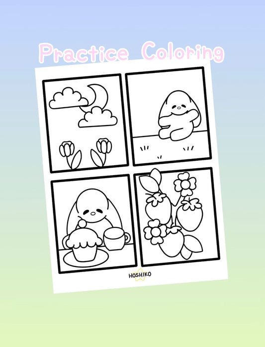 Practice coloring page